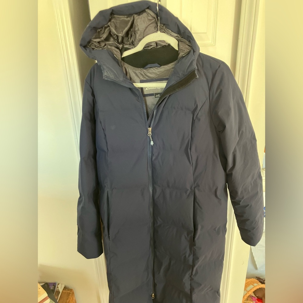 Eddie Bauer Glacier Peak Seamless Stretch Down Duffle Coat